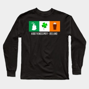 Abbeyknockmoy Ireland, Gaelic - Irish Flag Long Sleeve T-Shirt